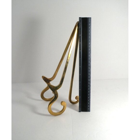 Vintage Brass Easel Stand Holder Ornate Design For Art Books Or Display - Picture 5 of 8